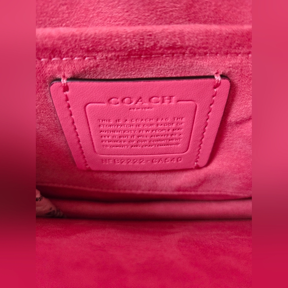 NWT COACH Leather Crossbody Pink Lemonade Floral Bag - Picture 6 of 16